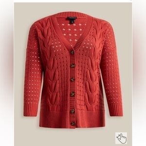 Torrid Cable Boyfriend Cardigan Sweater